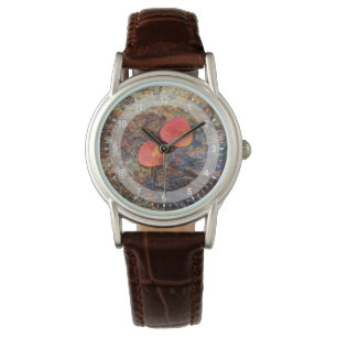 Reloj De Pulsera Hoja de otoño en roca, California