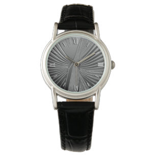 Reloj De Pulsera Hoja de palma cromada Art Déco