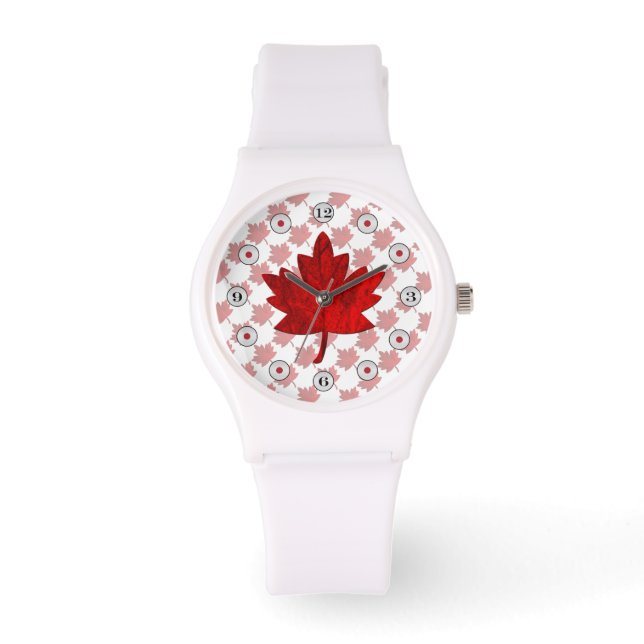 Reloj De Pulsera Hoja del Canadá-Arce de Shirley Taylor (Anverso)