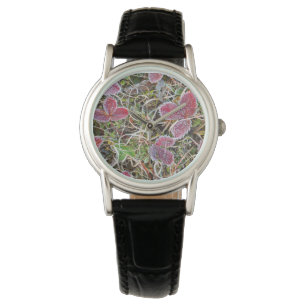 Reloj De Pulsera Hojas cubiertas de escarcha, Canadá