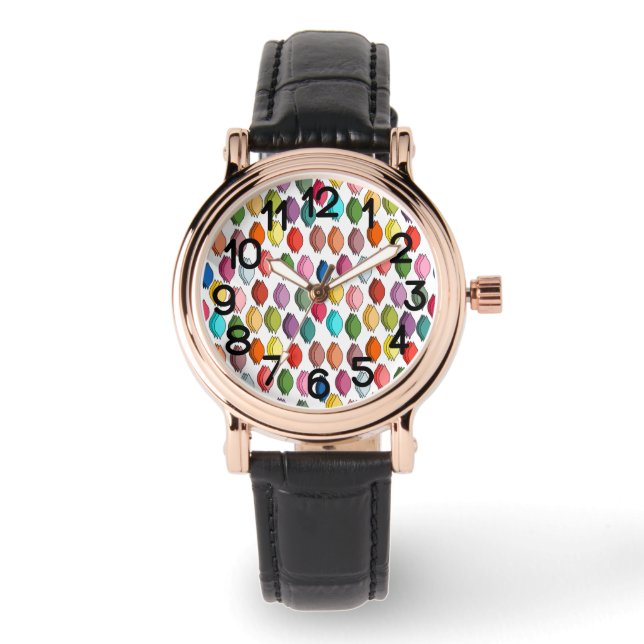 Reloj De Pulsera Hojas de colores (Anverso)