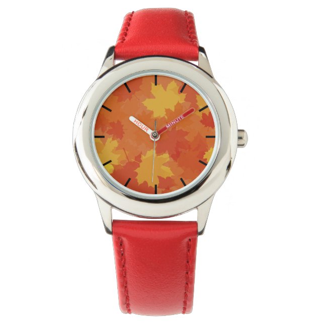 Reloj De Pulsera Hojas de otoño (Anverso)