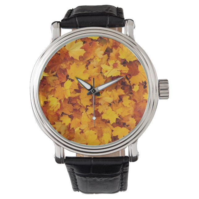 Reloj De Pulsera Hojas de otoño (Anverso)