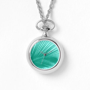 Reloj De Pulsera Hojas de palma - Turquesa y agua