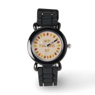 Reloj De Pulsera Hojas de roble de Acción de Gracias