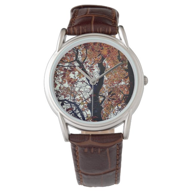 Reloj De Pulsera Hojas doradas (Anverso)