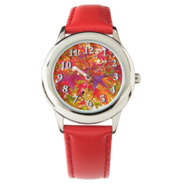Reloj De Pulsera Hojas otoñales (Anverso)