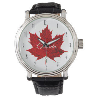 Reloj De Pulsera Hojas/personalizable de arce rojas de Canadá