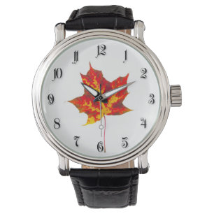 Reloj De Pulsera Hojas rojas de arce