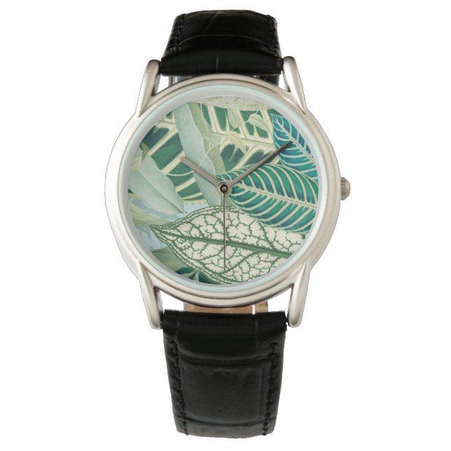 Reloj De Pulsera Hojas tropicales (Anverso)