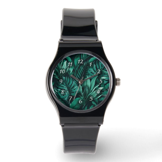 Reloj De Pulsera Hojas tropicales (Anverso)