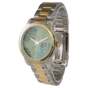 Reloj De Pulsera Hojas Tropicales Faded