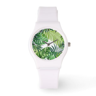 Reloj De Pulsera Hojas tropicales verdes