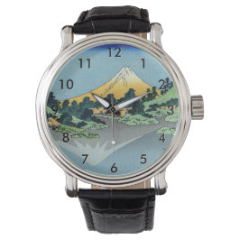 Reloj De Pulsera Hokusai - El Monte Fuji reflexiona en el lago Kawa