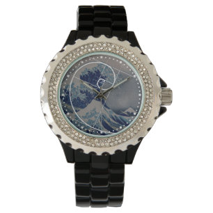 Reloj De Pulsera Hokusai resuelve Fibonacci, coeficiente de oro