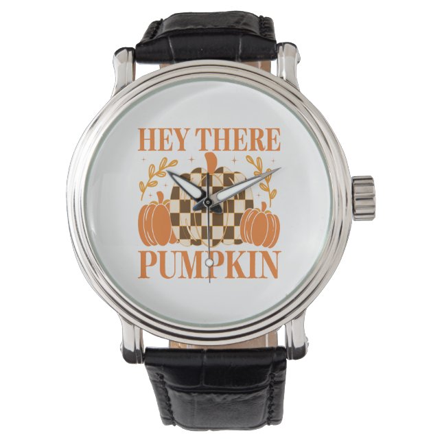 Reloj De Pulsera Hola, Calabaza (Anverso)