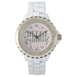 Reloj De Pulsera Hola Diamante de imitación de Valentine