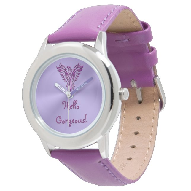 Reloj De Pulsera Hola preciosa con diseño Emblem Phoenix (Angular)