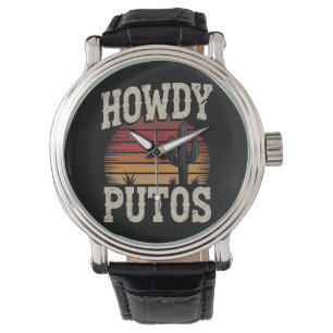 Reloj De Pulsera Hola Putos Cactus Divertido Retro Vintage