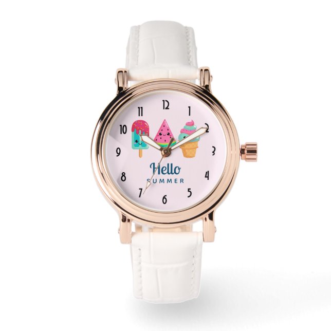 Reloj De Pulsera Hola Trio de Crema de Hielo de verano (Anverso)