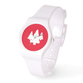 Reloj De Pulsera Holiday White Trees Red eWatch