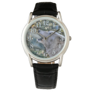 Reloj De Pulsera Hollín de lobo blanco en el Ártico en observación