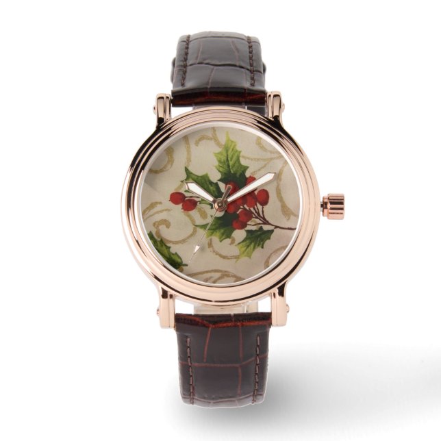 Reloj De Pulsera Holly Berries (Anverso)