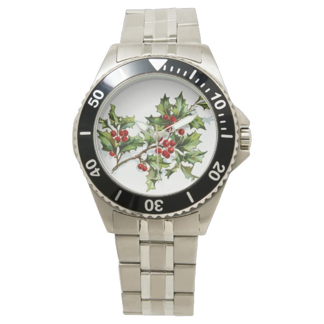 Reloj De Pulsera HollyBerries 001 (Anverso)
