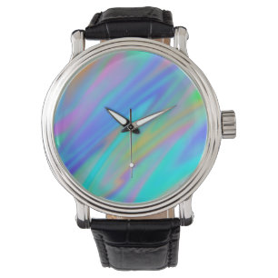Reloj De Pulsera Holograma lujoso de lujo azul violeta