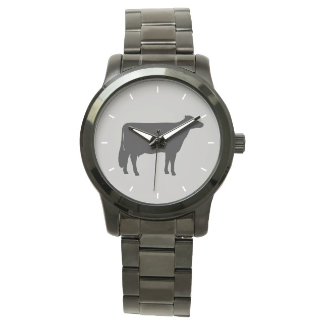 Reloj De Pulsera Holstein Cow Silhouette (Anverso)