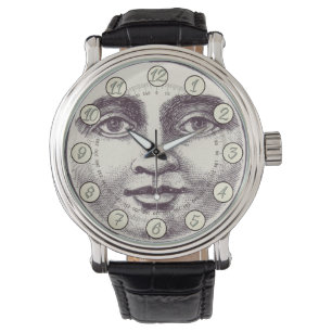 Reloj De Pulsera Hombre de cosecha en la luna