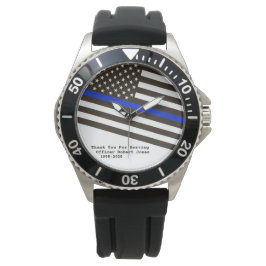 Reloj De Pulsera *~* Hombre de oficial de policía de la delgada lín