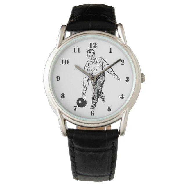 RELOJ DE PULSERA HOMBRE DE RETRO NEGRO Y BLANCO (Anverso)
