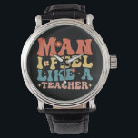 Reloj De Pulsera Hombre, Me Siento Como Un Maestro De Vuelta A La E<br><div class="desc">profesora, profesora de kindegarten, profesora de preescolar, de vuelta a la escuela, profesora de primer grado, nuevos regalos para profesores, vida para profesores, equipo de profesores</div>