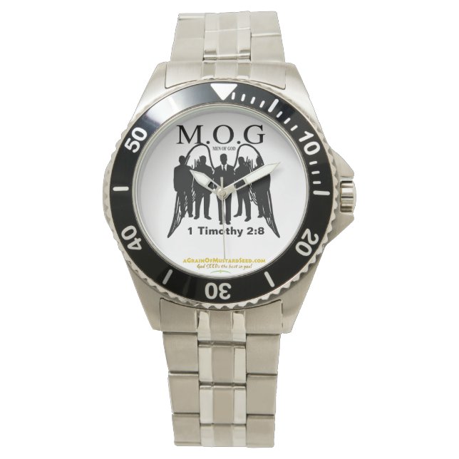 Reloj De Pulsera Hombres De Dios Agrainofmustardseed.com MOG (Anverso)