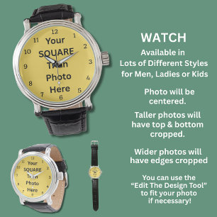 Reloj De Pulsera Hombres de foto de su tren cuadrado