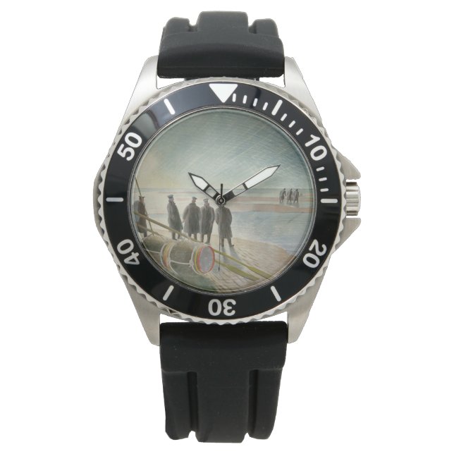 Reloj De Pulsera Hombres en la playa (trabajo peligroso con baja ma (Anverso)