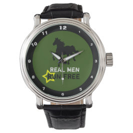 Reloj De Pulsera Hombres Reales Corren Libres y Salvajes Caballo Ne