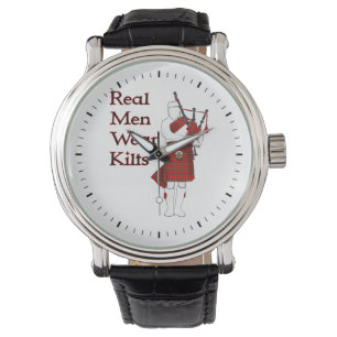 Reloj De Pulsera Hombres Reales Usan Matas Graciosas En Escocia