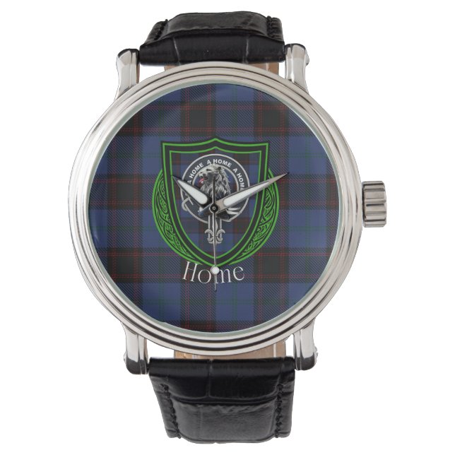 Reloj De Pulsera Home Scottish Clan Tartan & Crest (Anverso)