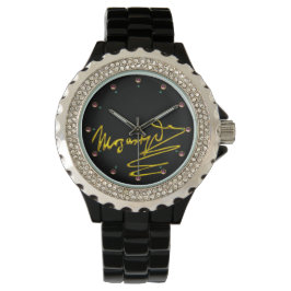 Reloj De Pulsera HOMENAJE A MOZART Gold Signature De Composer Negro