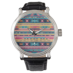 Reloj De Pulsera Homenaje abstracto nativo americano S13