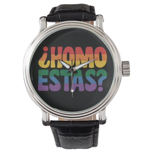 Reloj De Pulsera Homo estás graciosa gay español mexicano aliado LG (Anverso)