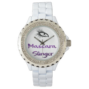 Reloj De Pulsera Hondero diamante de imitación lindo del rimel del
