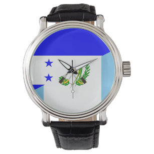 Reloj De Pulsera honduras guatemala país símbolo de media bandera