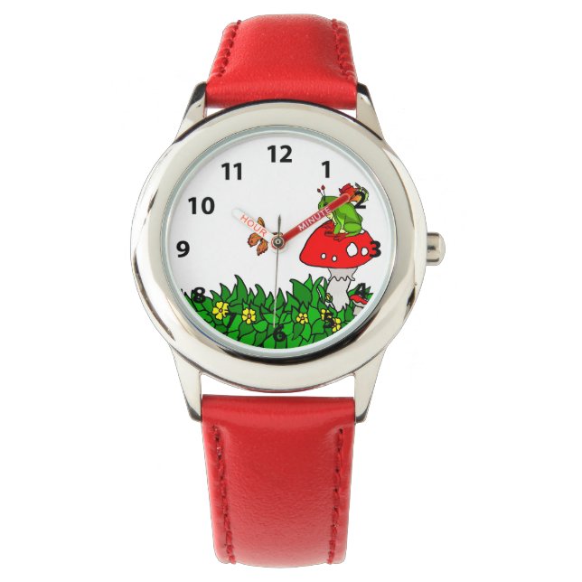 Reloj De Pulsera Hongos y ranas de hadas (Anverso)