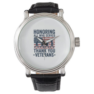 Reloj De Pulsera Honrando a todos los que sirvieron Gracias Veteran