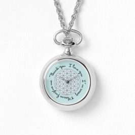 Reloj De Pulsera Ho'oponopono y Flor de vida