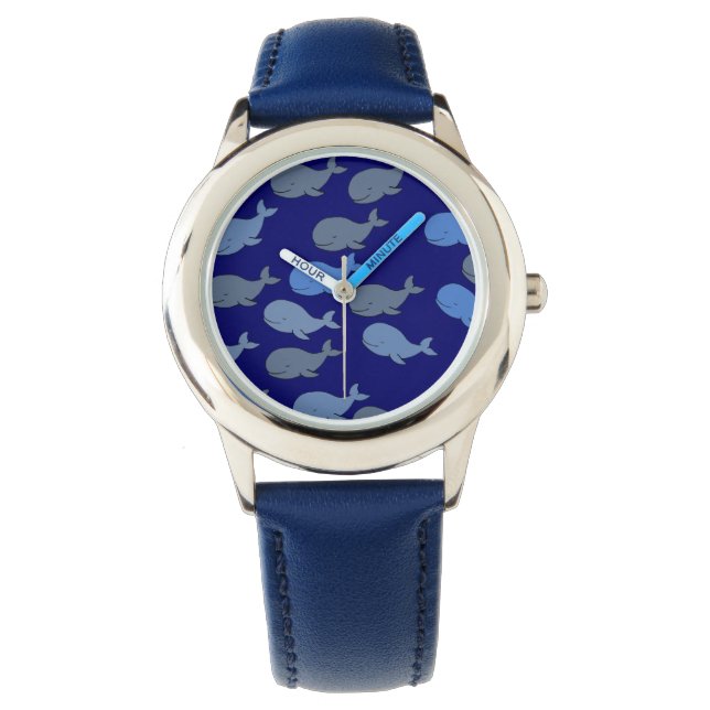 Reloj De Pulsera hora de ballenas azules (Anverso)