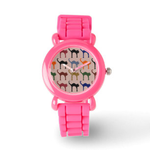 Reloj De Pulsera hora de gatos de color